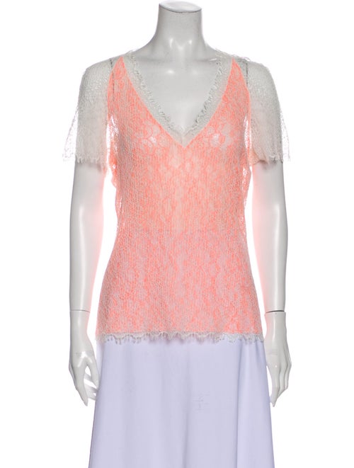 Chanel 2010 Lace Pattern Top White
