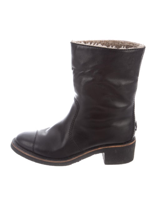 Chanel Calfskin Moto Boots Black