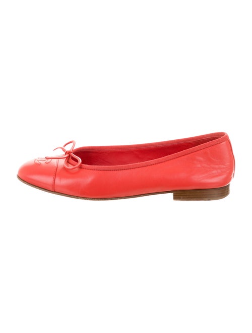 Chanel CC Cap-Toe Ballerina Flats Leather Ballet F
