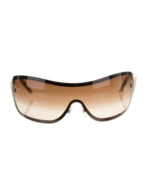 Chanel Quilted Shield Sunglasses Champagne