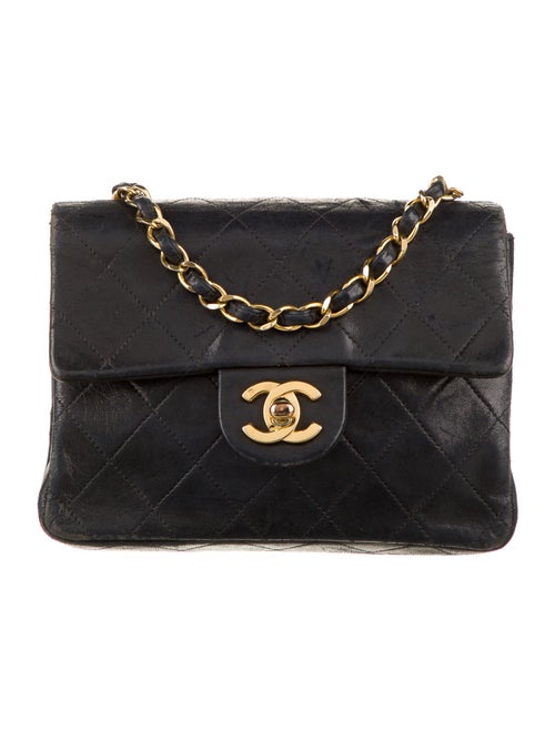 Chanel Vintage Classic Mini Square Flap Bag Black