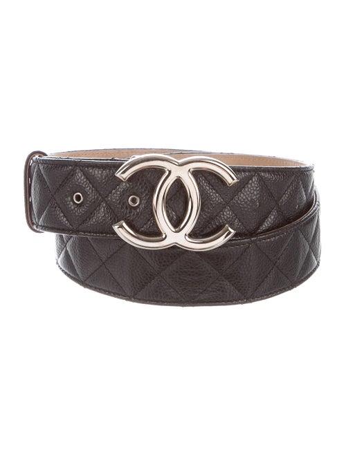 Chanel CC Quilted Belt Black