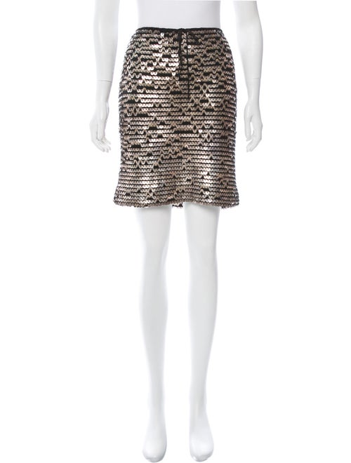 Chanel Embellished Mini Skirt Black