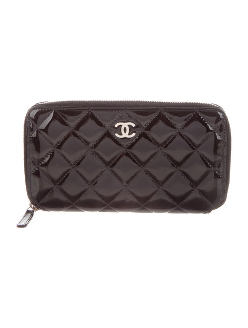 Chanel Patent L-Gusset Wallet Black