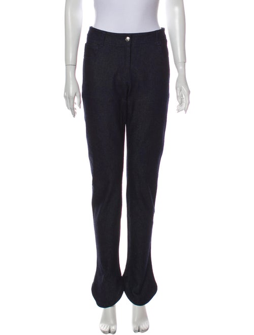 Chanel Mid-Rise Straight Leg Jeans Blue