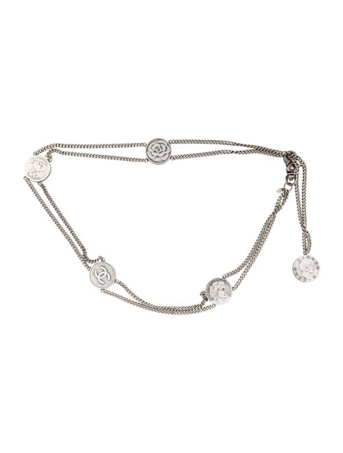 Chanel Medallion Chain-Link Belt Silver