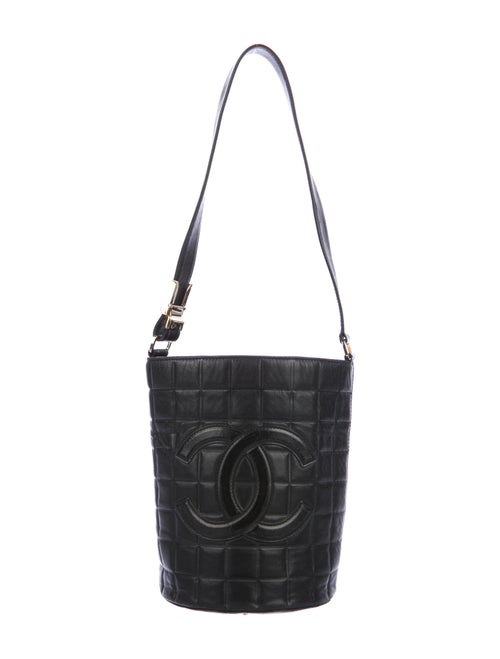 Chanel Chocolate Bar Bucket Bag Black