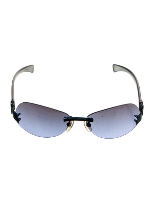 Chanel Rimless CC Sunglasses Blue
