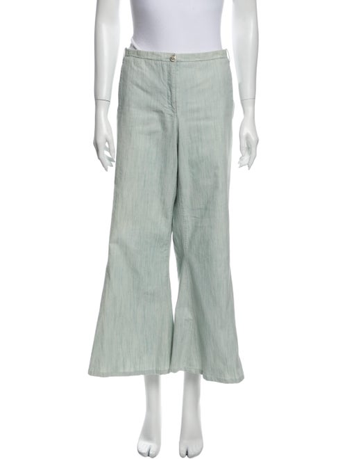 Chanel Vintage Wide Leg Jeans Blue