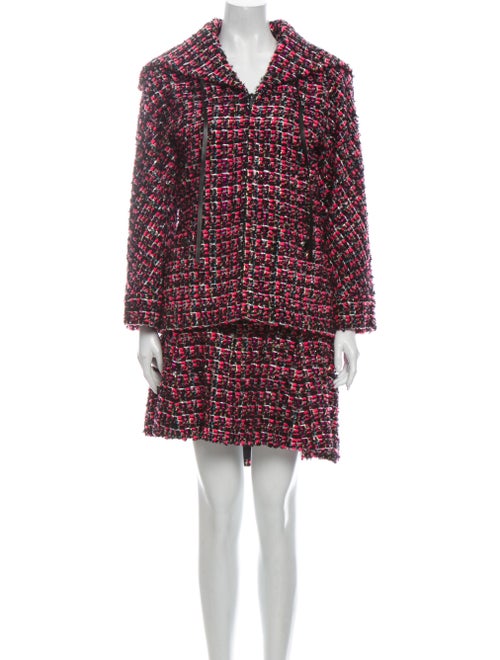 Chanel 2013 Tweed Pattern Skirt Set Pink
