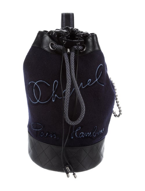 Chanel Drawstring Bucket Bag Blue