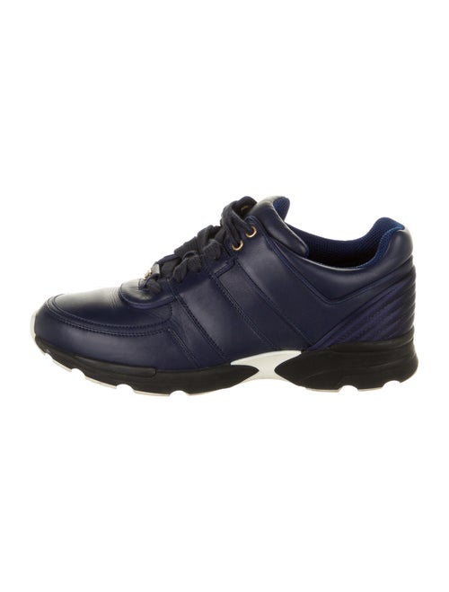 Chanel Leather Sneakers Blue