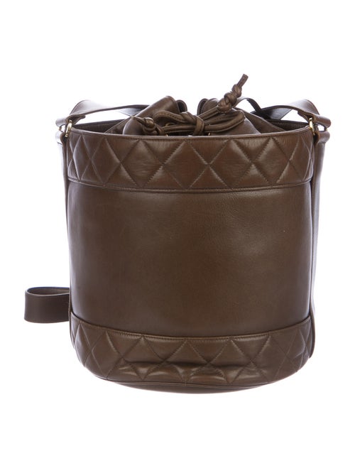 Chanel Vintage CC Bucket Bag Brown