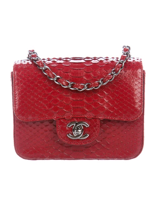 Chanel Classic Mini Python Square Flap Bag