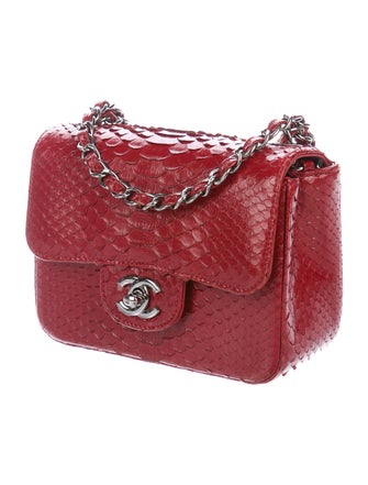 Chanel Classic Mini Python Square Flap Bag