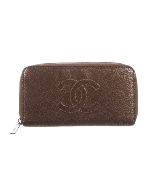 Chanel Timeless L-Gusset Zip Wallet Brown