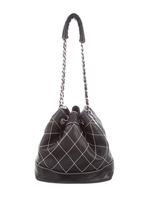 Chanel Surpique Bucket Bag Black