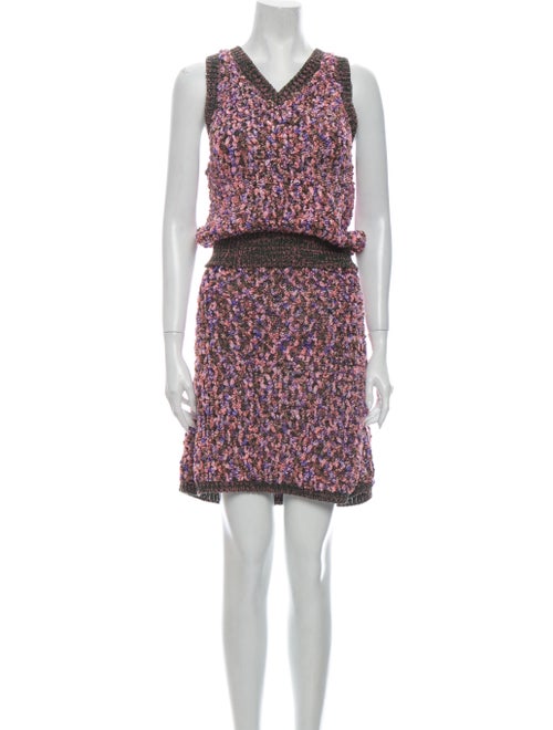 Chanel 2015 Bouclé Knee-Length Skirt Set Skirt Set