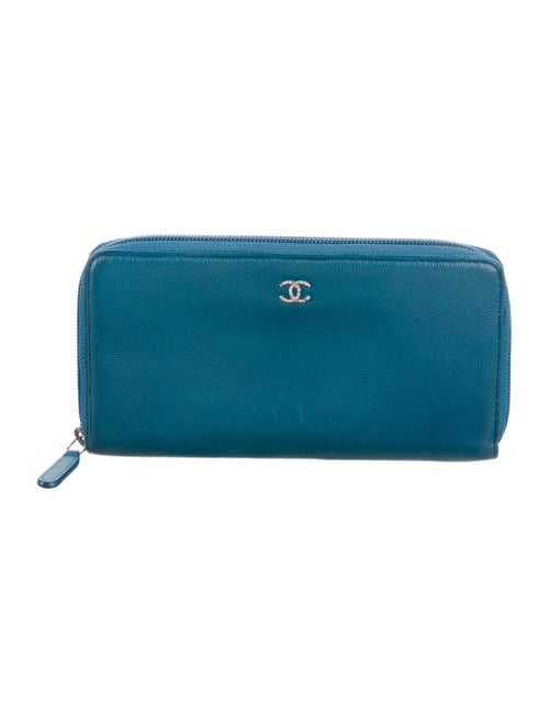 Chanel Sevruga L-Gusset Wallet silver