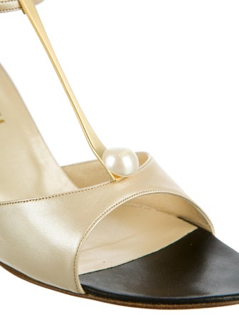 Chanel T-Strap Sandals