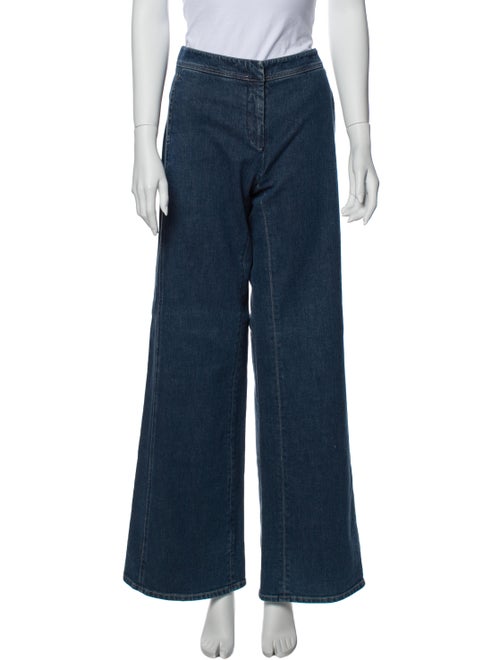 Chanel Vintage Wide Leg Jeans Blue