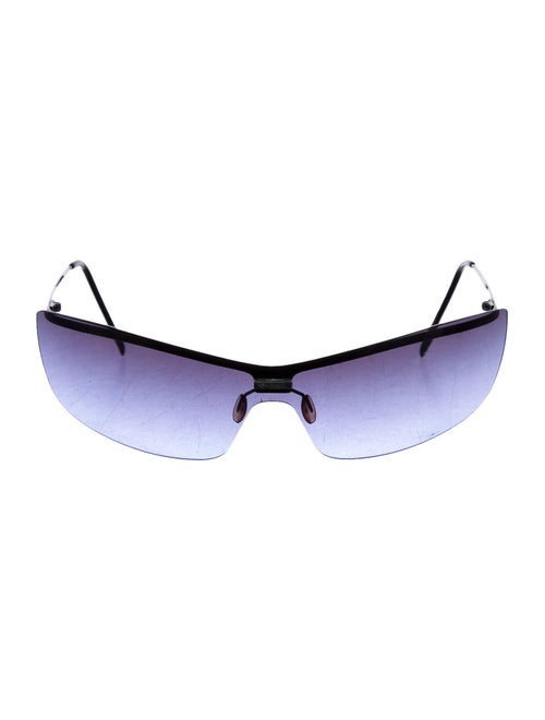 Chanel Rimless Gradient Sunglasses black