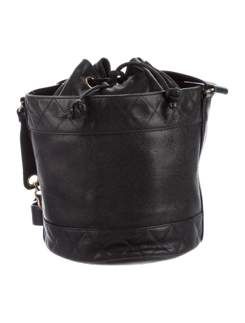 Chanel Vintage CC Bucket Bag Black