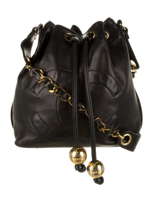 Chanel Vintage CC Bucket Bag Black