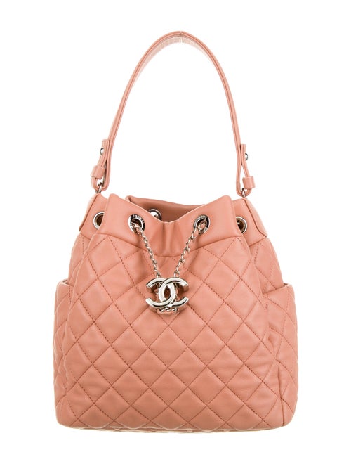 Chanel Small Chain Bucket Bag Pink