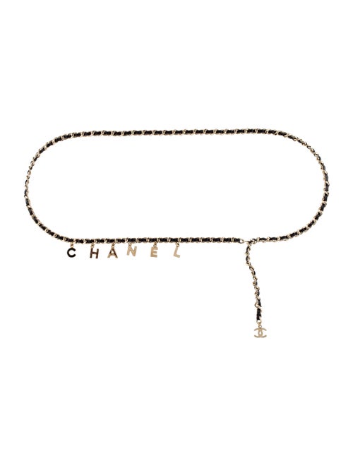 Chanel Logo Chain-Link Belt Gold