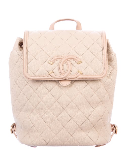 Chanel CC Filigree Backpack Gold
