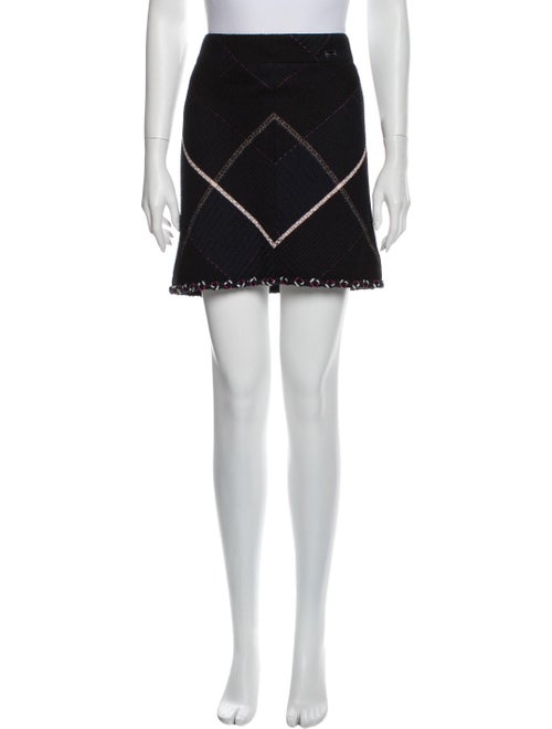 Chanel Vintage Mini Skirt Blue