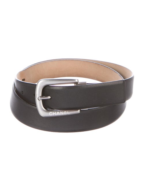 Chanel Leather Belt Leather Belt Black