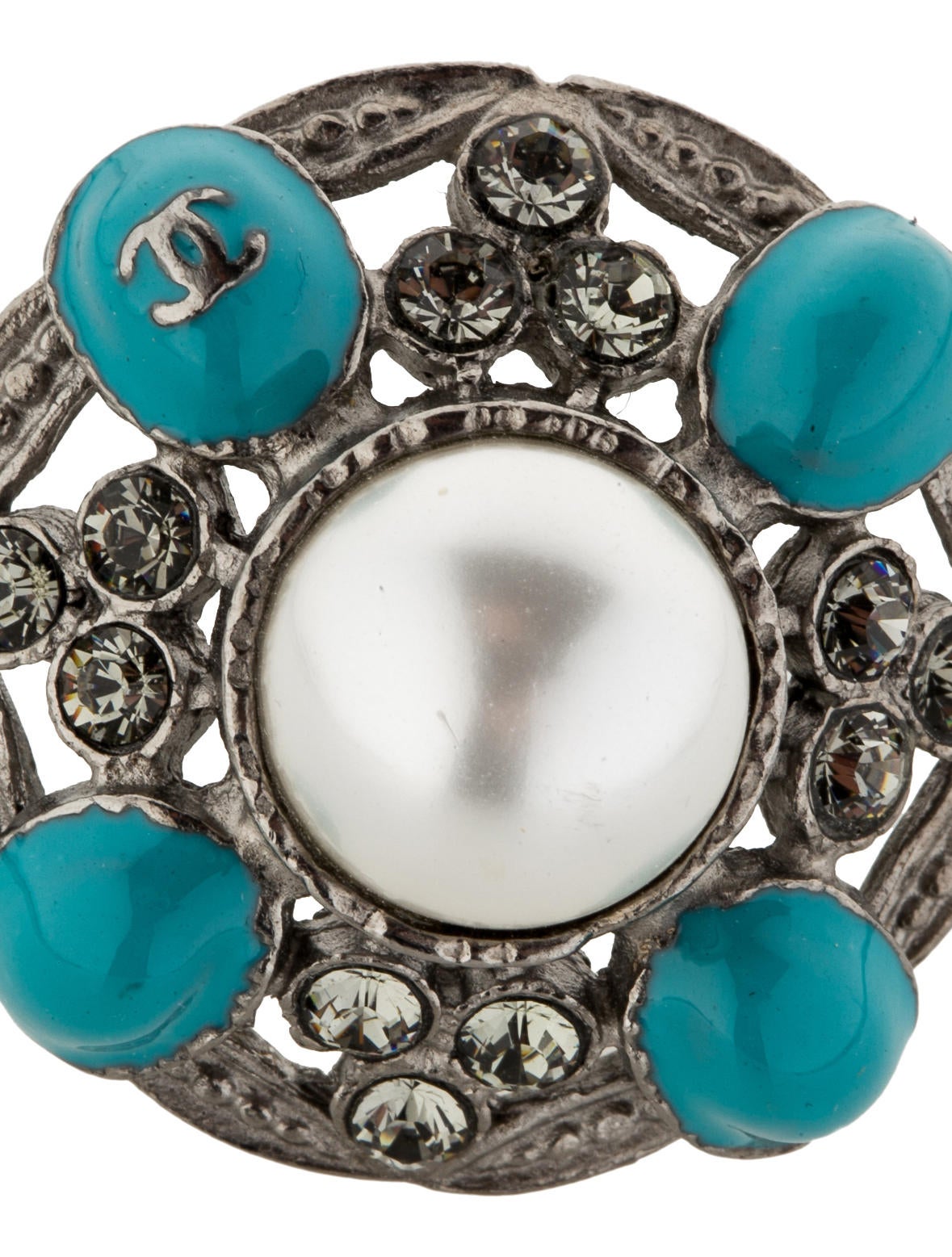 Chanel CC Crystal Brooch Brooches CHA52864 The RealReal