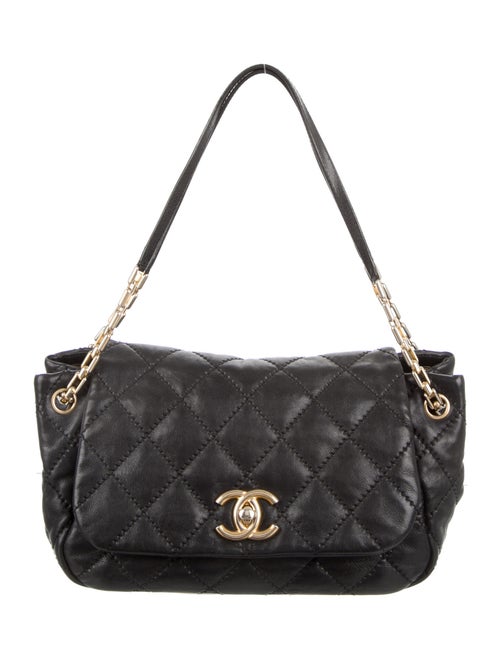 Chanel Double Stitch Retro Chain Accordion Flap Ba