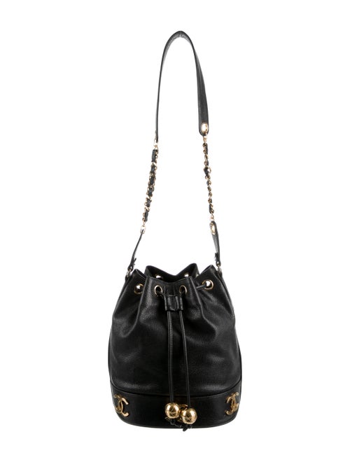 Chanel Vintage CC Bucket Bag Black