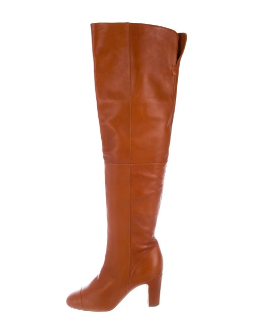 Chanel Leather Boots Orange