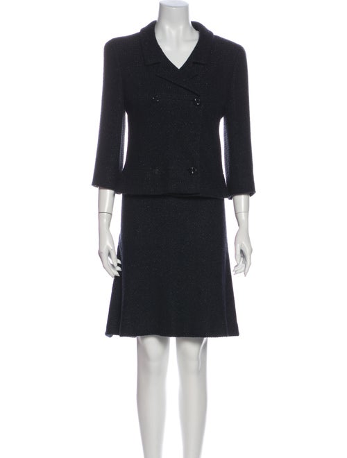 Chanel 2001 Skirt Suit Blue