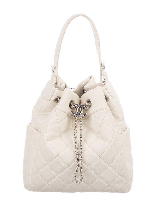 Chanel 2018 Small Chain Bucket Bag Silver