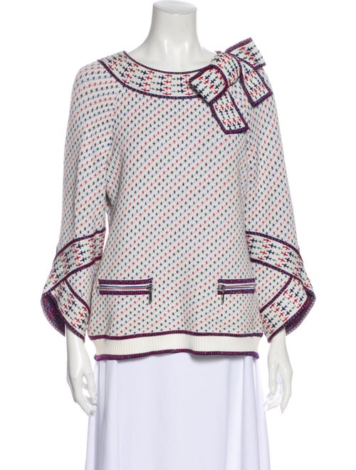 Chanel 2016 Printed Sweater Metallic