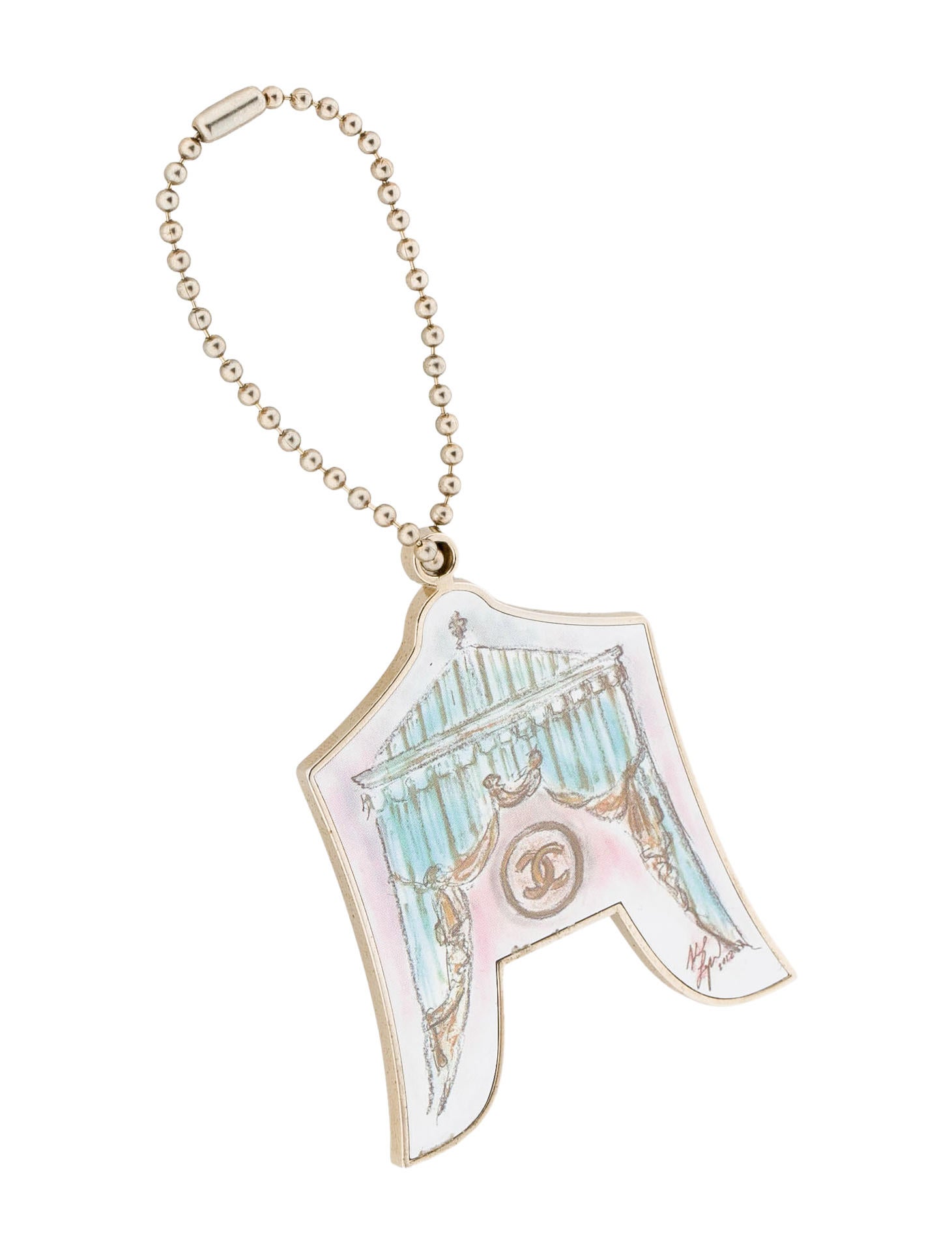 chanel dog tag necklace