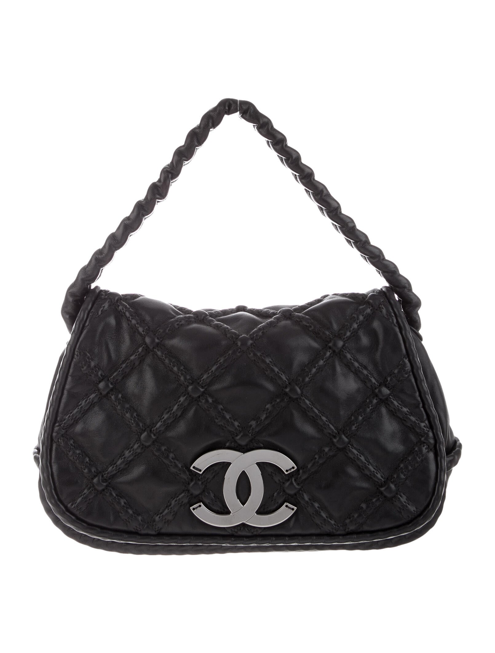Chanel Hidden Chain Flap Bag - Black Handle Bags, Handbags
