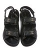 Chanel Interlocking CC Logo Leather Slingback Sandals