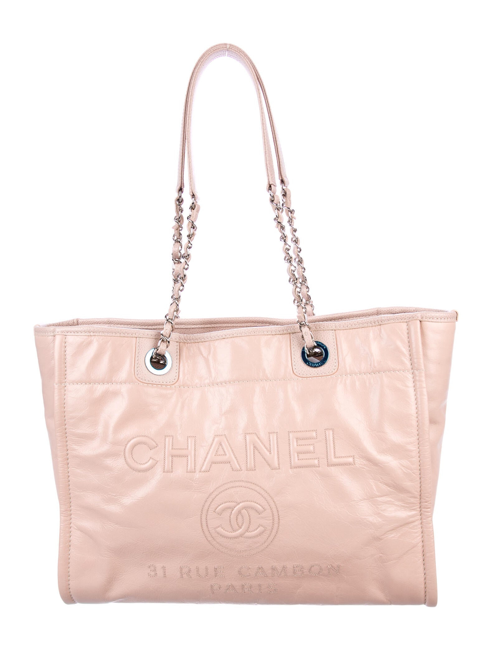 chanel glazed deauville tote bag