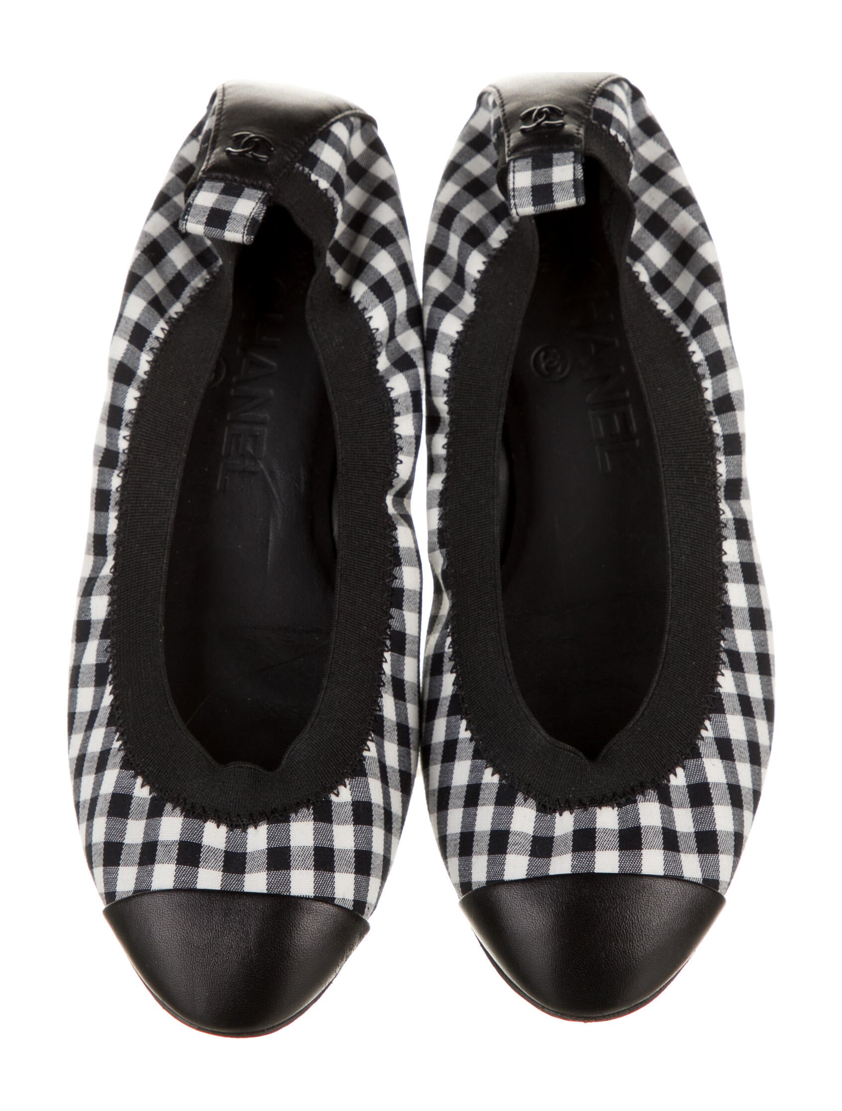 Chanel Stretch Spirit Interlocking CC Logo Ballet Flats - Shoes - CHA580786 | The RealReal