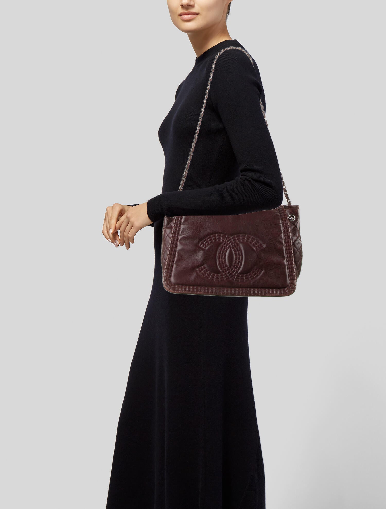 CHANEL パーティバッグ（正規品） Chanel Paris-Bombay Coco Bengal Accordion Bag - Burgundy Shoulder