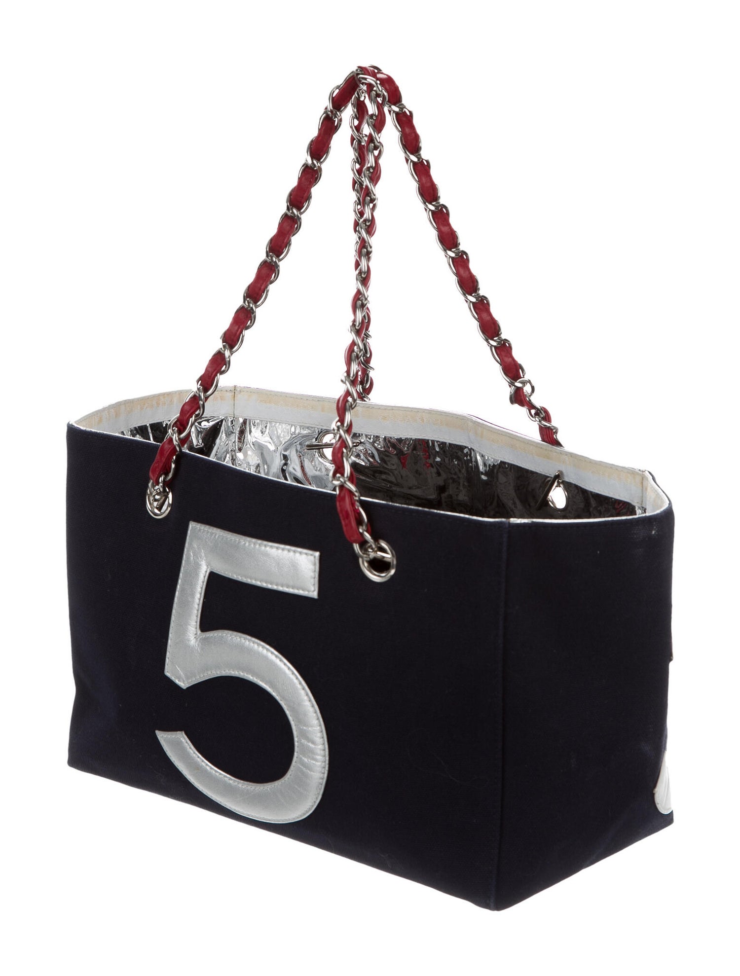 Chanel Canvas No. 5 Tote Blue Totes, Handbags CHA592499 The RealReal