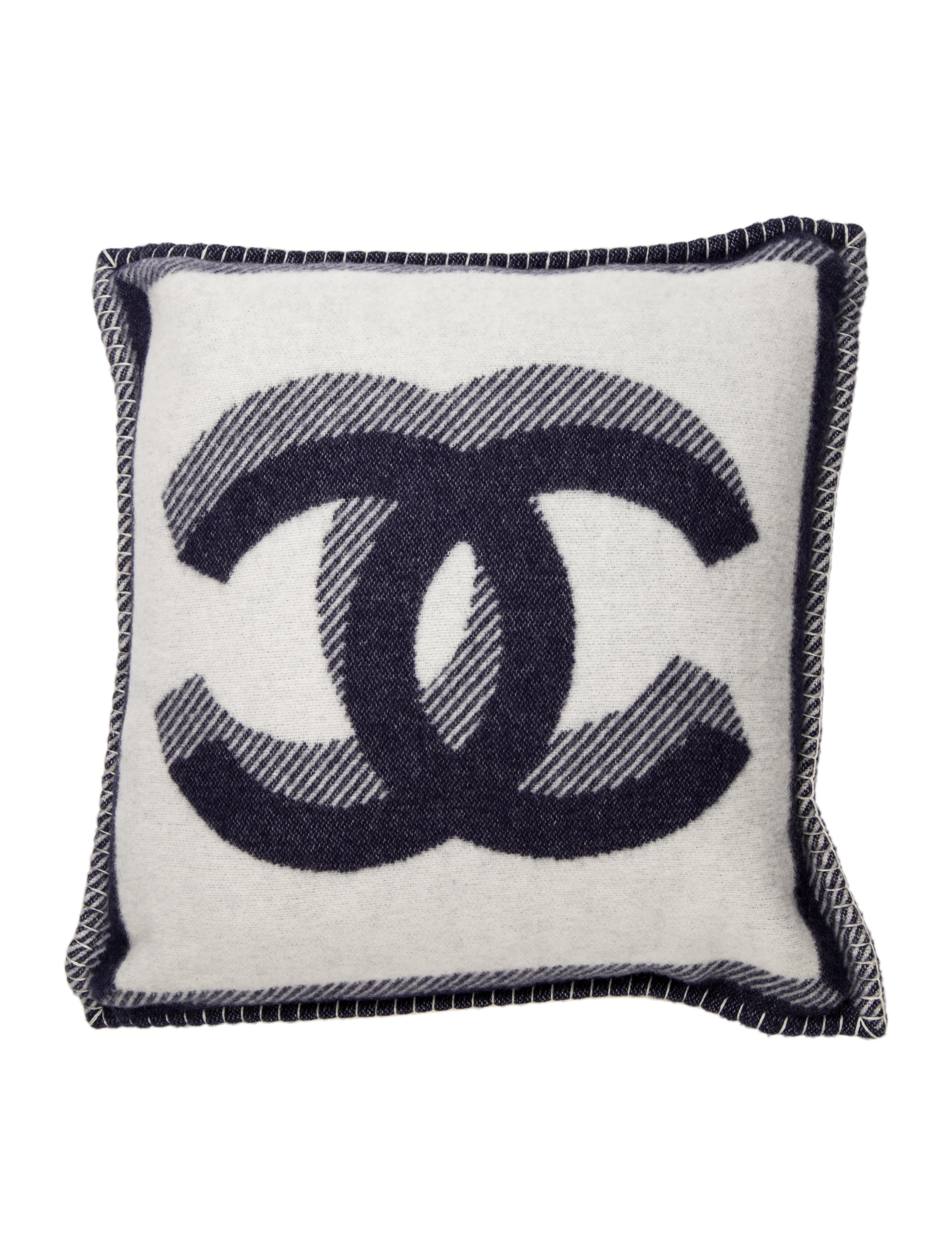 white chanel pillow