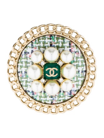 Chanel Tweed Brooch
