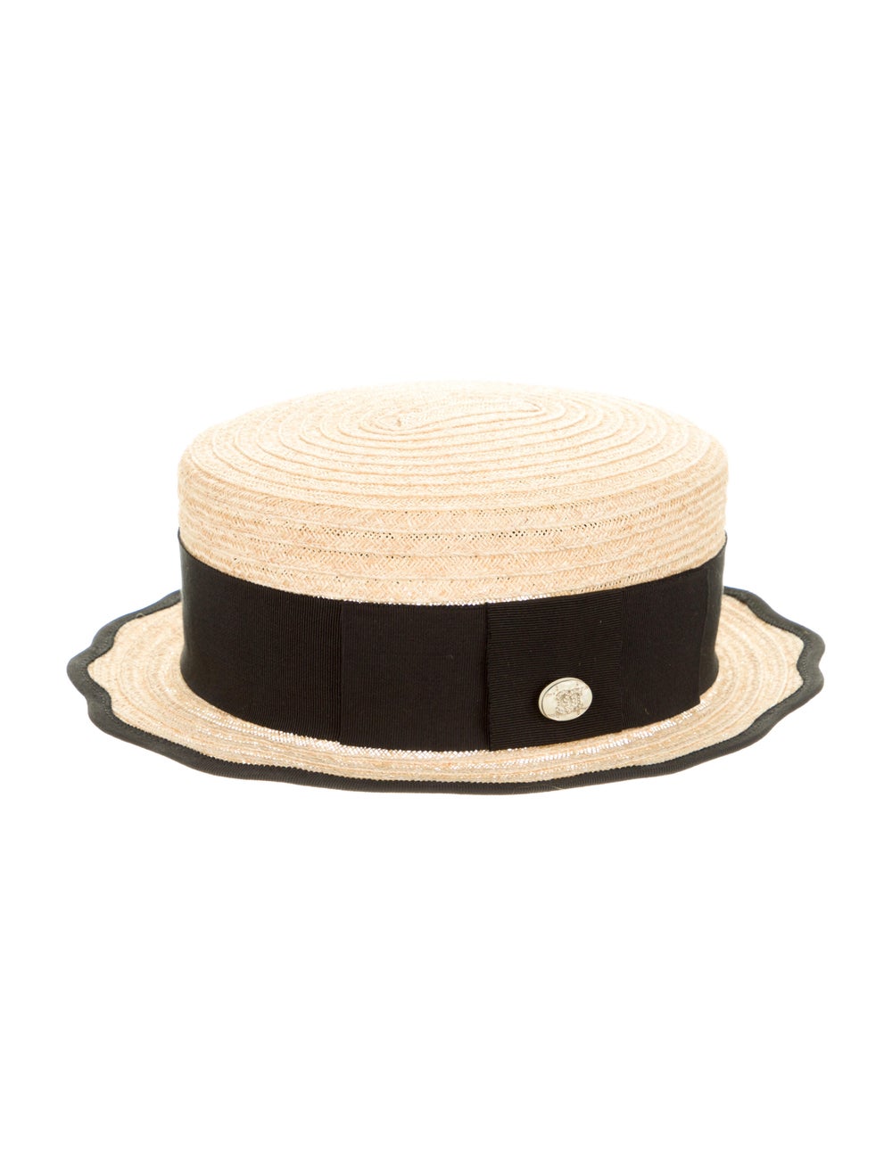 Chanel Straw Boater Hat Neutrals Hats, Accessories CHA605858 The RealReal